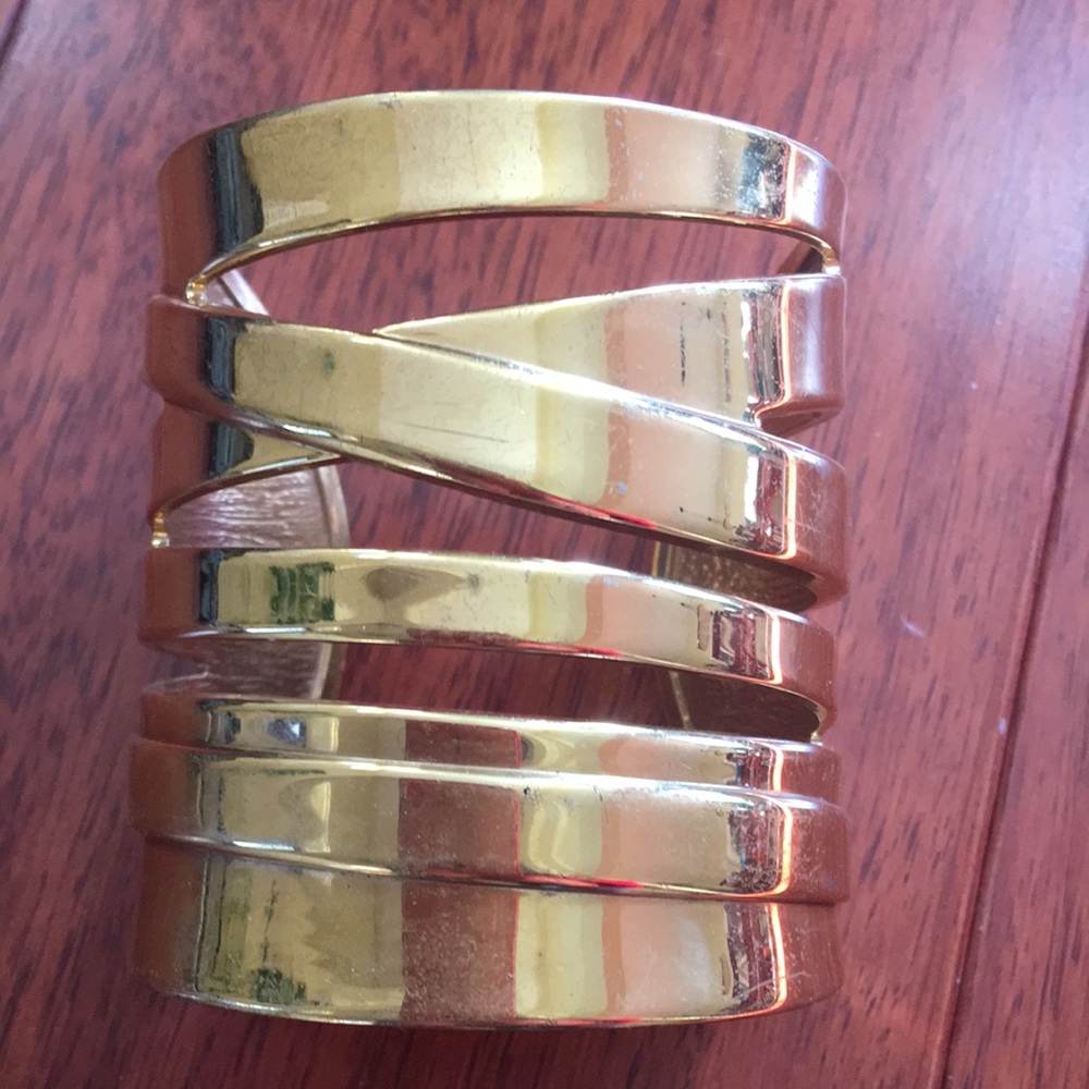 Ann Taylor Gold Metal Cuff Bracelet